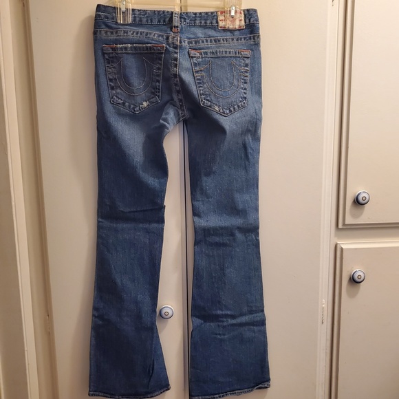 New w/o Tags True Religion Flare Leg Medium Wash Jeans - Picture 5 of 6